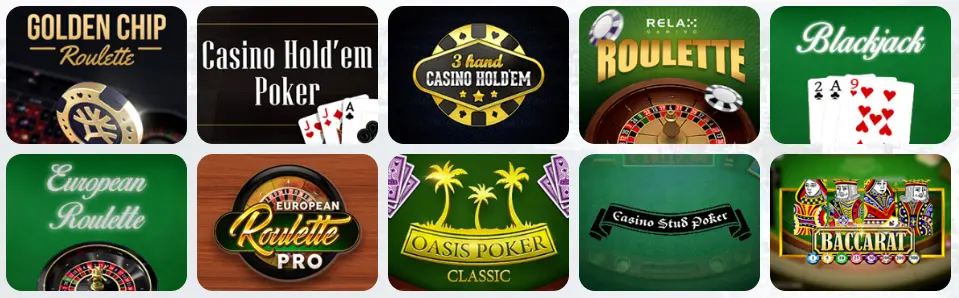 Giochi da tavolo al 20Bets Casino